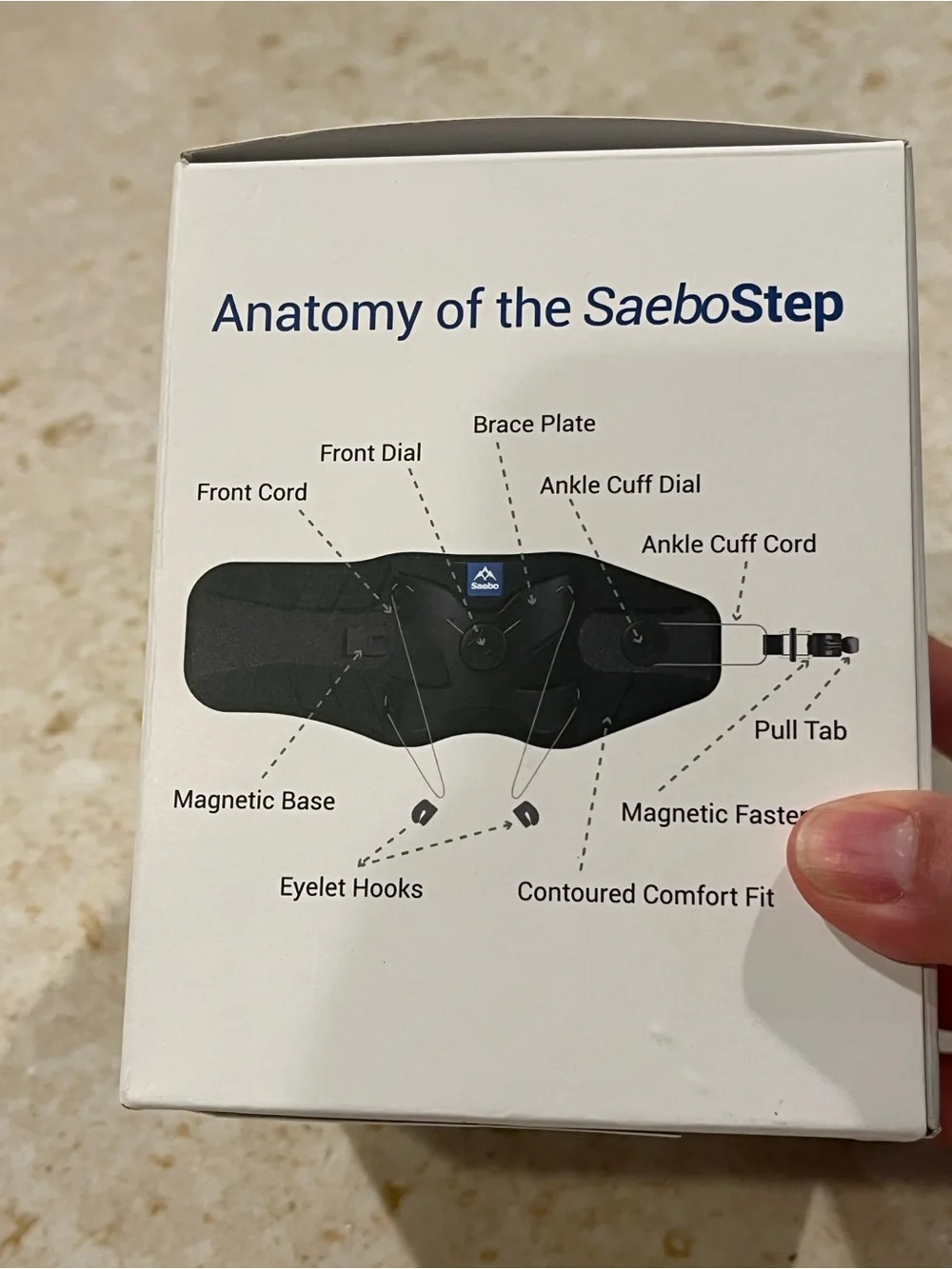 New saebostep Black Ankle-Foot Orthosis (AFO) for foot drop